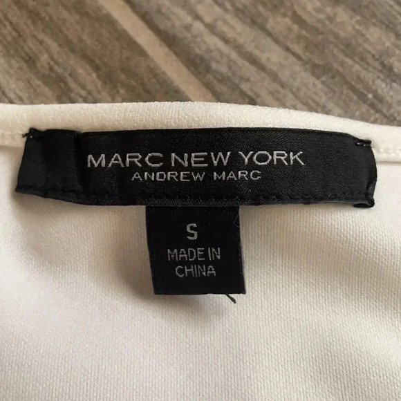 Marc New York puff sleeved top blouse, white. Women’s size Small - Picture 3 of 11